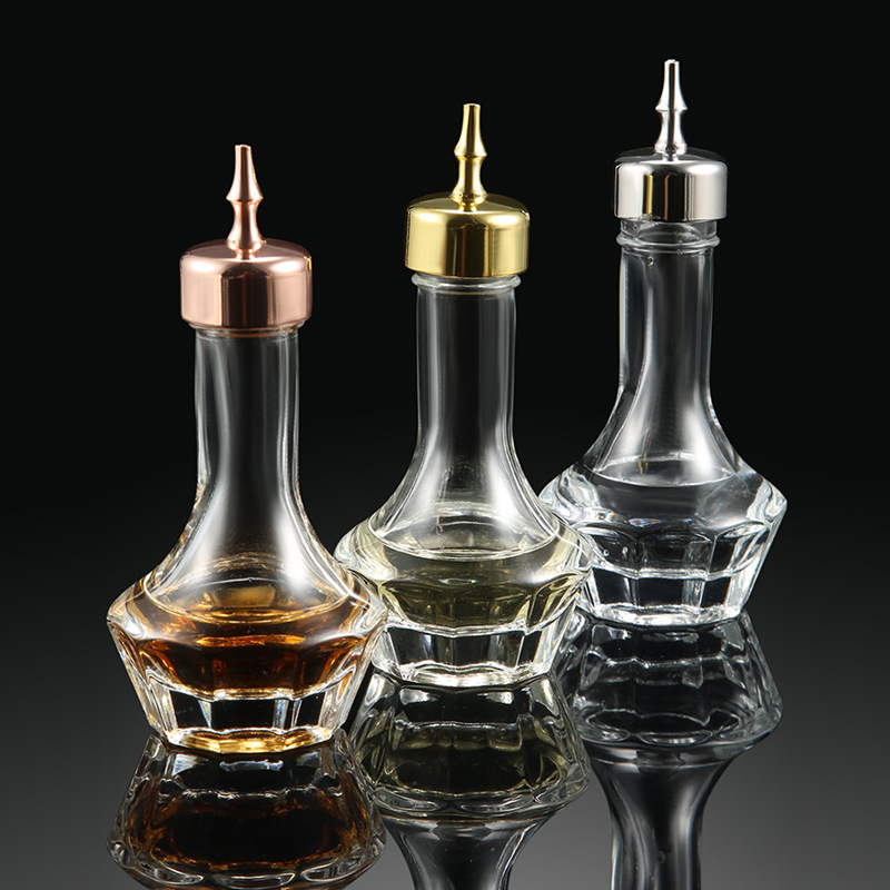 Sticluță din sticlă pentru bitters și absint — recipient mic pentru cocktailuri cu pipetă