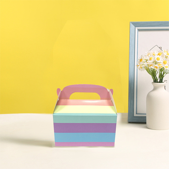Cutii cadou din carton colorate pentru zile de naștere, torturi și bomboane – set de 6