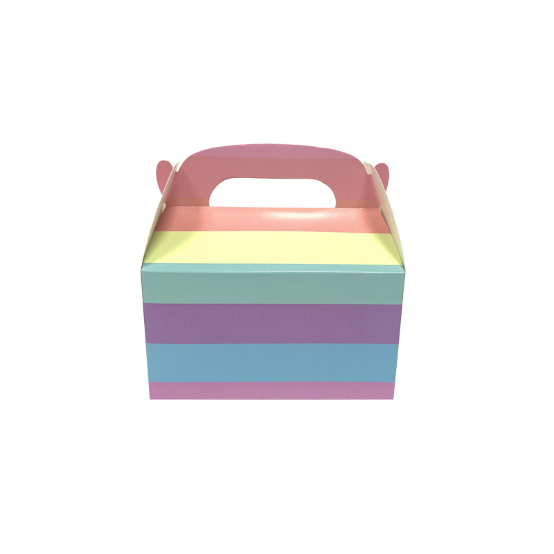 Cutii cadou din carton colorate pentru zile de naștere, torturi și bomboane – set de 6
