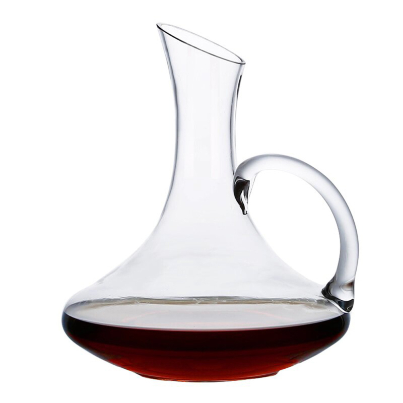 Decantor din cristal pentru vin roșu, capacitate 1000 ml, pentru uz casnic și restaurante elegante.