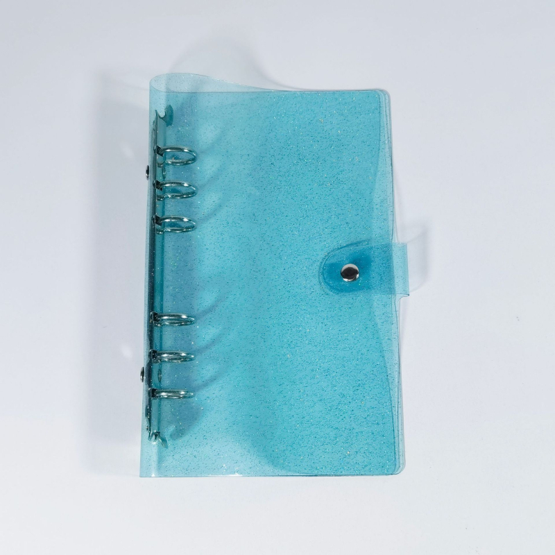Album foto transparent cu pagini detașabile și trei inele, pentru fotografii de 3 inchi și cărți de vizită