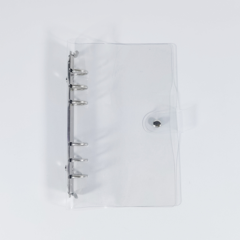 Album foto transparent cu pagini detașabile și trei inele, pentru fotografii de 3 inchi și cărți de vizită