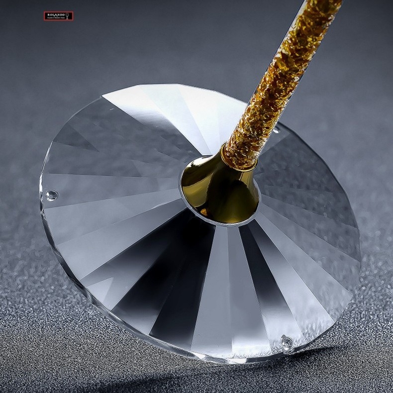 LUTIANNENG cristal fără plumb, pahar de vin lucrat manual, cu foiță de aur, uz casnic, premium, corp mare și tijă înaltă
