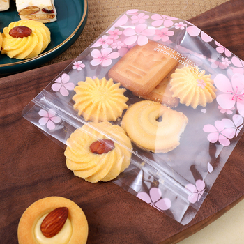 Pungă transparentă cu design desen animat pentru gustări, cu fermoar, portabilă, dimensiune medie, husă handmade pentru biscuiți, bomboane și ciocolată