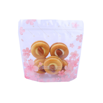 Pungă transparentă cu design desen animat pentru gustări, cu fermoar, portabilă, dimensiune medie, husă handmade pentru biscuiți, bomboane și ciocolată