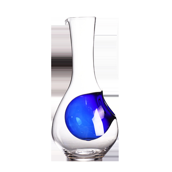 Carafă de cristal în stil japonez – cană de vin cu gheață pentru uz casnic, decantator de vin pentru uz comercial, recipient pentru vin rece, carafă pentru sake, încălzitor de vin, dispenser de vin