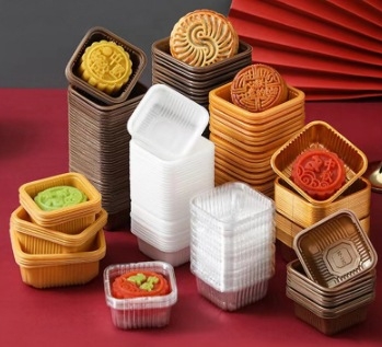 Saci sigilare pentru Festivalul de Toamnă, set 50 de pungi acordeon pentru biscuiți, ambalaj pentru prăjituri cu ananas și mooncake, ambalare individuală, finisaj periat