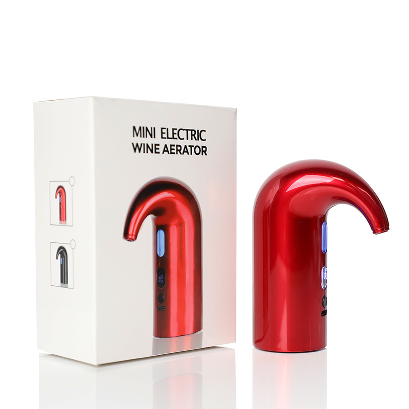 Decantor electric pentru vin roșu cu aerator și robinet de turnare, dozare