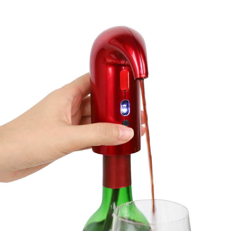 Decantor electric pentru vin roșu cu aerator și robinet de turnare, dozare