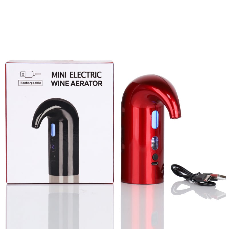 Decantor electric pentru vin roșu cu aerator și robinet de turnare, dozare
