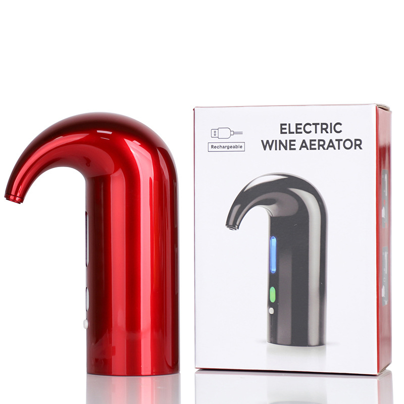 Decantor electric pentru vin roșu cu aerator și robinet de turnare, dozare