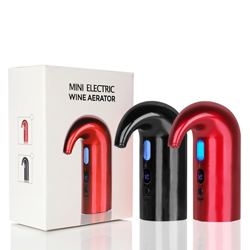 Decantor electric pentru vin roșu cu aerator și robinet de turnare, dozare