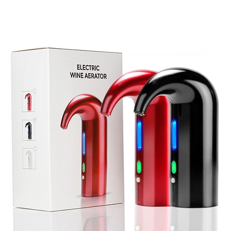 Decantor electric pentru vin roșu cu aerator și robinet de turnare, dozare