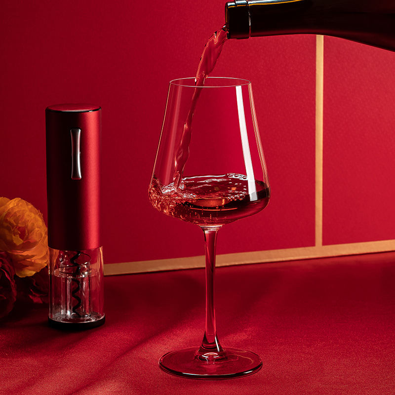 Set de pahare pentru vin în cutie cadou – cadou pentru noul cămin, stil nordic, lux discret