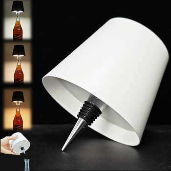 Lampă de noapte în formă de sticlă de vin, lampă de birou cu USB reîncărcabilă pentru bar și restaurant, iluminare decorativă romantică