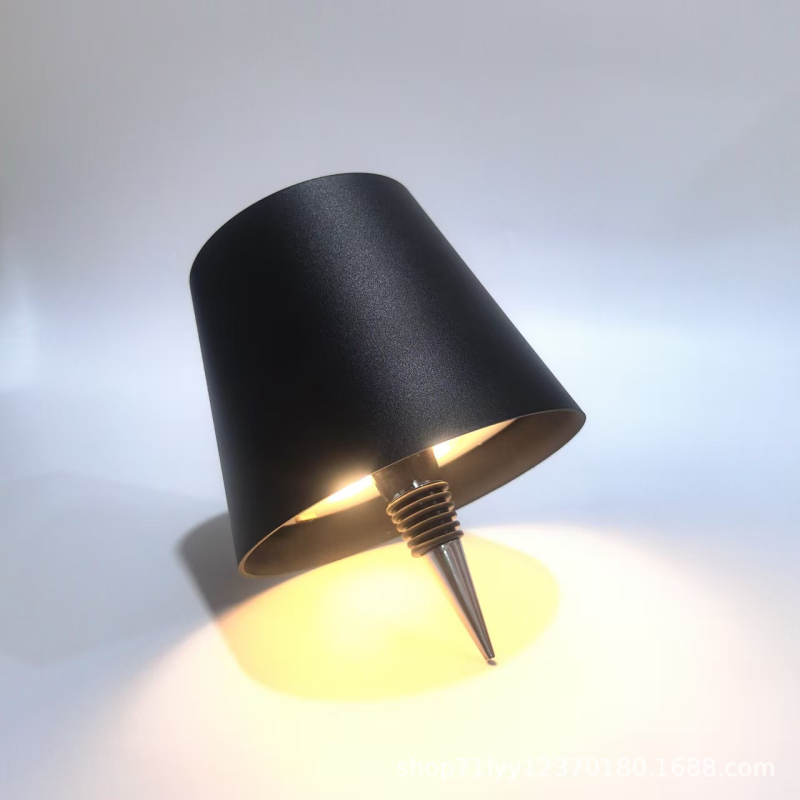 Lampă de noapte în formă de sticlă de vin, lampă de birou cu USB reîncărcabilă pentru bar și restaurant, iluminare decorativă romantică