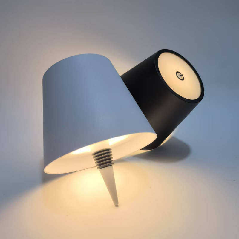 Lampă de noapte în formă de sticlă de vin, lampă de birou cu USB reîncărcabilă pentru bar și restaurant, iluminare decorativă romantică