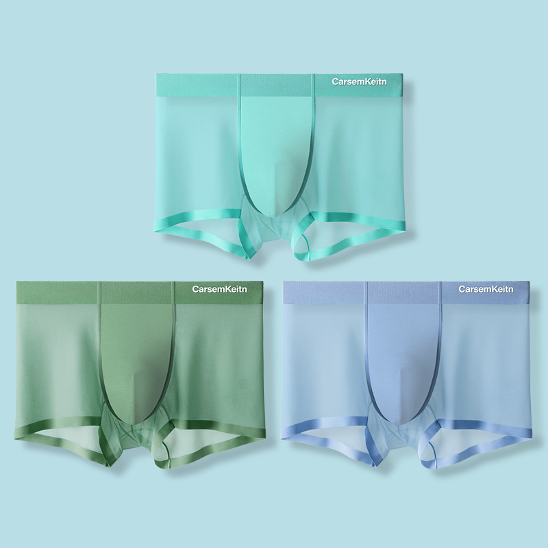 Muške bokserice od Ice Silk – ultratanke, antibakterijske, prozračne mrežaste za ljeto
