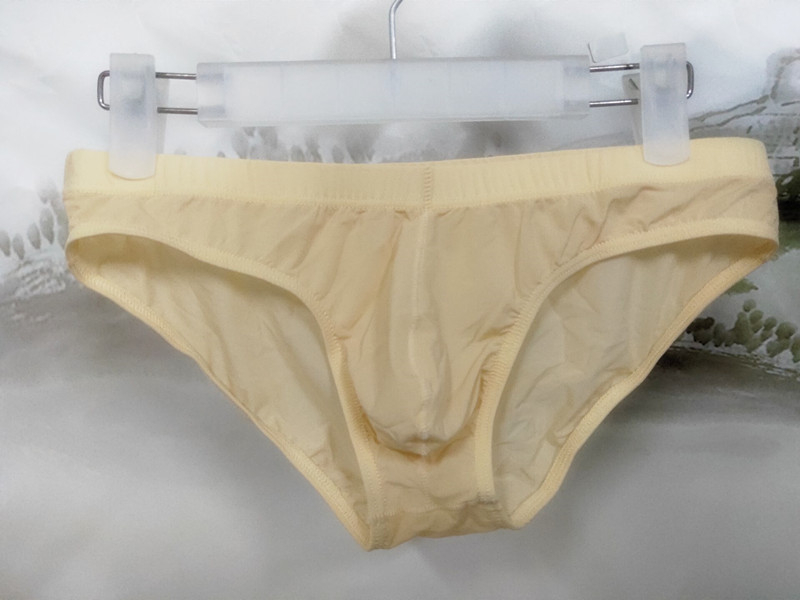 Muške gaćice Ice Silk s U-kontura džepom, ultra tanke, pletene, jednobojne