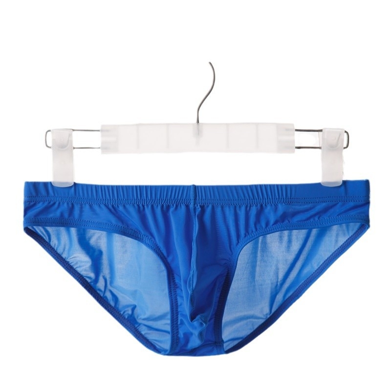 Muške gaćice Ice Silk s U-kontura džepom, ultra tanke, pletene, jednobojne