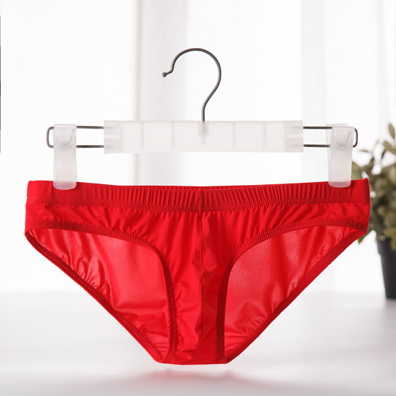 Muške gaćice Ice Silk s U-kontura džepom, ultra tanke, pletene, jednobojne