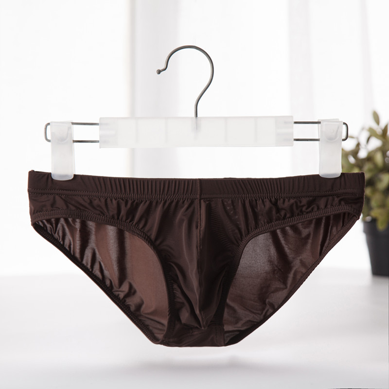 Muške gaćice Ice Silk s U-kontura džepom, ultra tanke, pletene, jednobojne