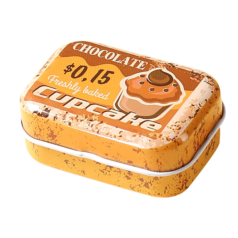 Cutie metalică mică de depozitare, cutie metalică drăguță și portabilă pentru medicamente, cutie pentru ciocolată și bomboane pentru copii
