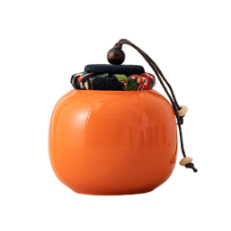 Recipient ceramic mic pentru ceai, simplu și modern, cu capac etanș, pentru depozitare portabilă