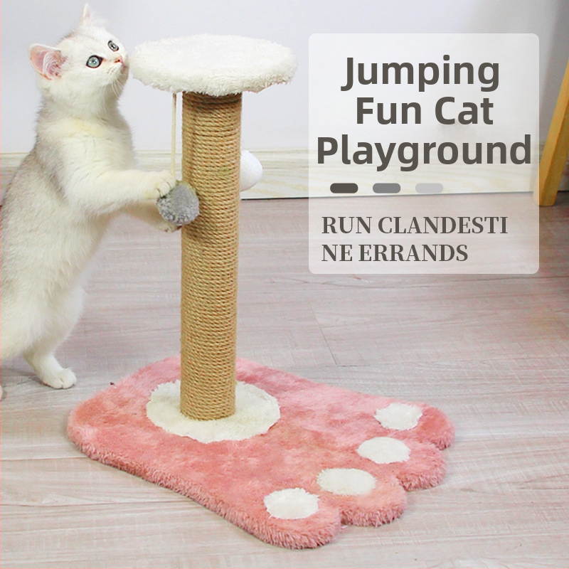 Sisalový stĺpik na škrabanie pre mačky, vertikálny rám na lezenie, bez vytrhávania chlúpov, odolný lezecký rám, mačacia hračka a posteľ pre všetky ročné obdobia