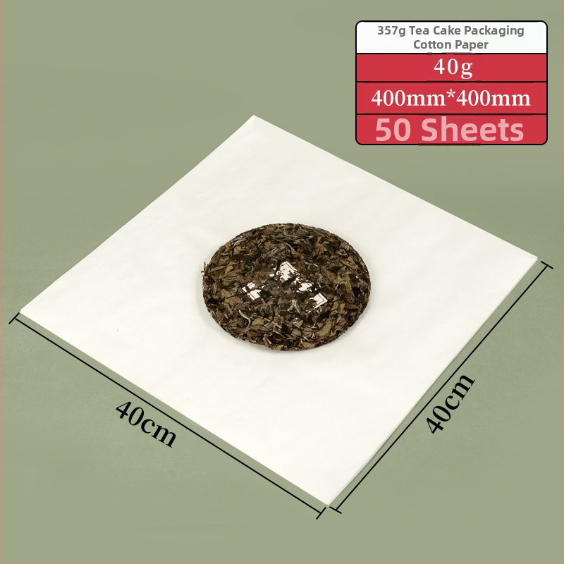 Hârtie albă din bumbac pentru ambalarea ceaiului Pu'er; 375 g hârtie de ambalaj Pu'er; 200 g hârtie din bumbac pentru ceai în batoane; 100 g hârtie din bumbac pentru ceai