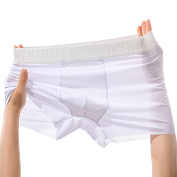 Muške bokserice Ice Silk, prozračne i udobne, s Mulberry svilom u preponama, jednobojne
