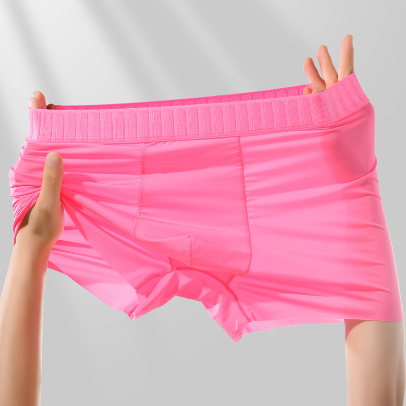 Muške bokserice Ice Silk, prozračne i udobne, s Mulberry svilom u preponama, jednobojne