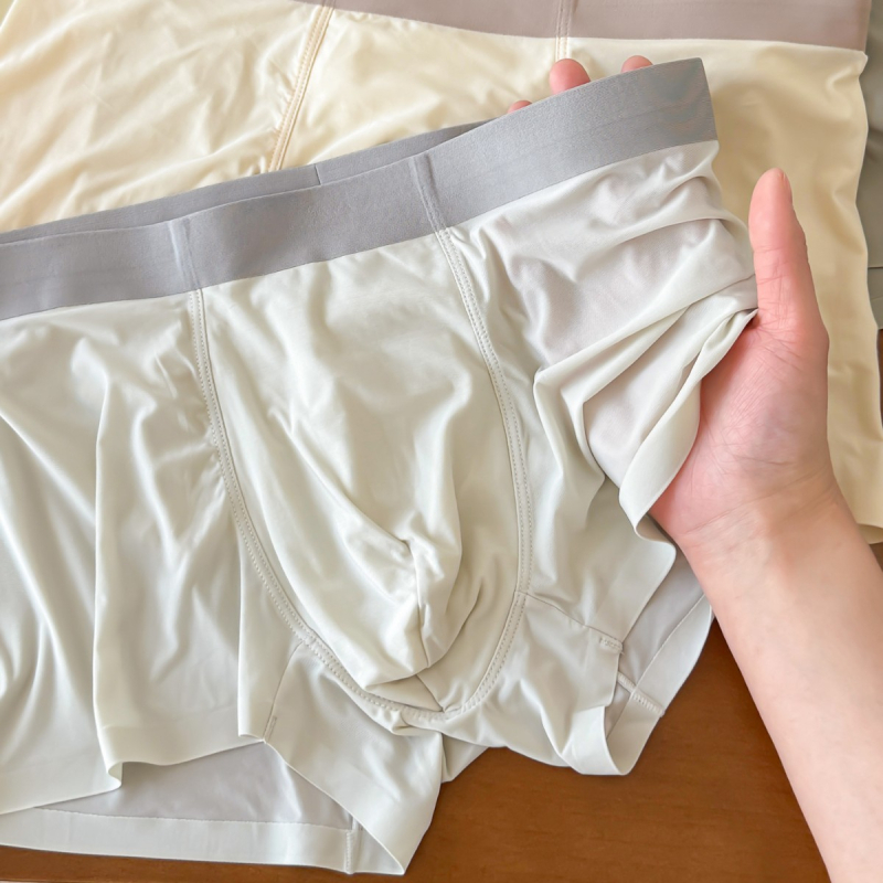 Nova boja za proljeće-ljeto: izuzetno tanke, prozračne muške gaćice od Ice Silk s pamukom u U-obliku, antibakterijske, brzo sušeće.