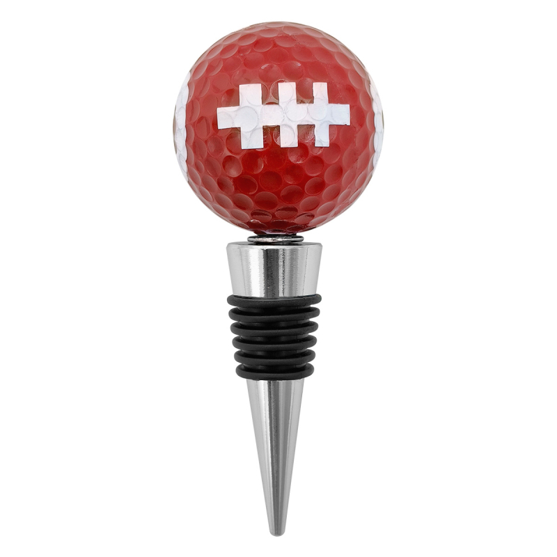 Dop de sticlă din rășină cu motiv golf și fotbal pentru vin și whisky