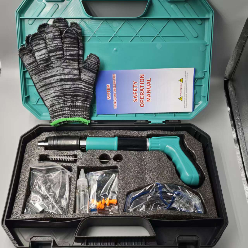 Model nou, pistol cuie silențios pentru montaj în tavan, suport pentru canal de cablu, pistol pneumatic pentru agățat, pistol cuie pentru electrician