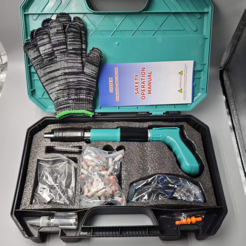Model nou, pistol cuie silențios pentru montaj în tavan, suport pentru canal de cablu, pistol pneumatic pentru agățat, pistol cuie pentru electrician