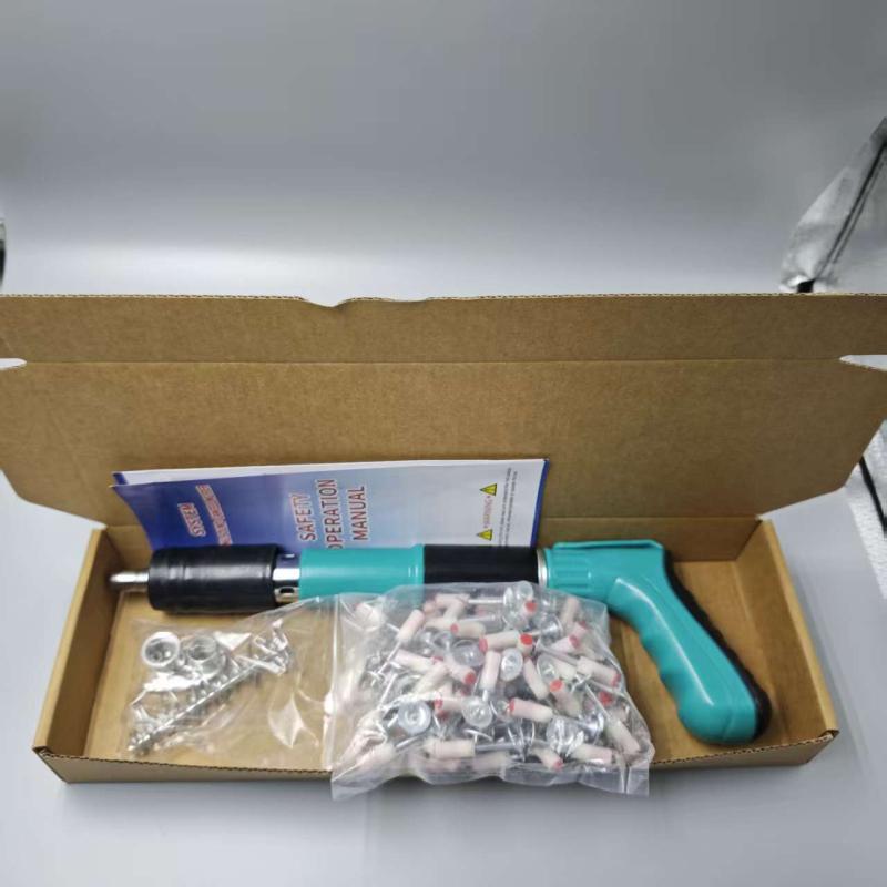 Model nou, pistol cuie silențios pentru montaj în tavan, suport pentru canal de cablu, pistol pneumatic pentru agățat, pistol cuie pentru electrician