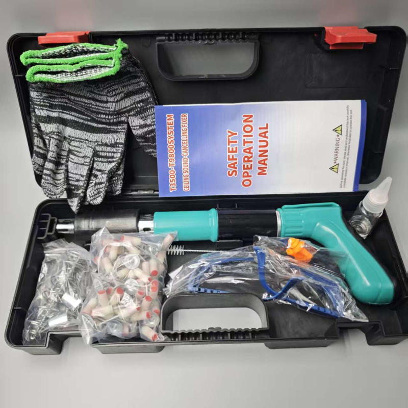 Model nou, pistol cuie silențios pentru montaj în tavan, suport pentru canal de cablu, pistol pneumatic pentru agățat, pistol cuie pentru electrician