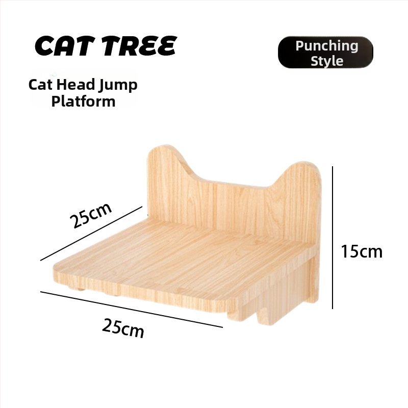 Nástenný DIY lezecký rám pre mačky s integrovaným pelechom a zónou na skákanie.