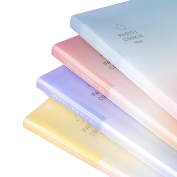 Dosar de documente Kokuyo, transparent, gradient albastru, A4/A3, pliabil, 20/30/40 pagini