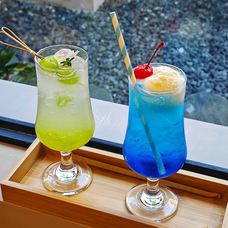 Pahar scurt din sticlă în stil Ins pentru cocktailuri, vin, sifon și apă carbogazoasă, cu senzație premium