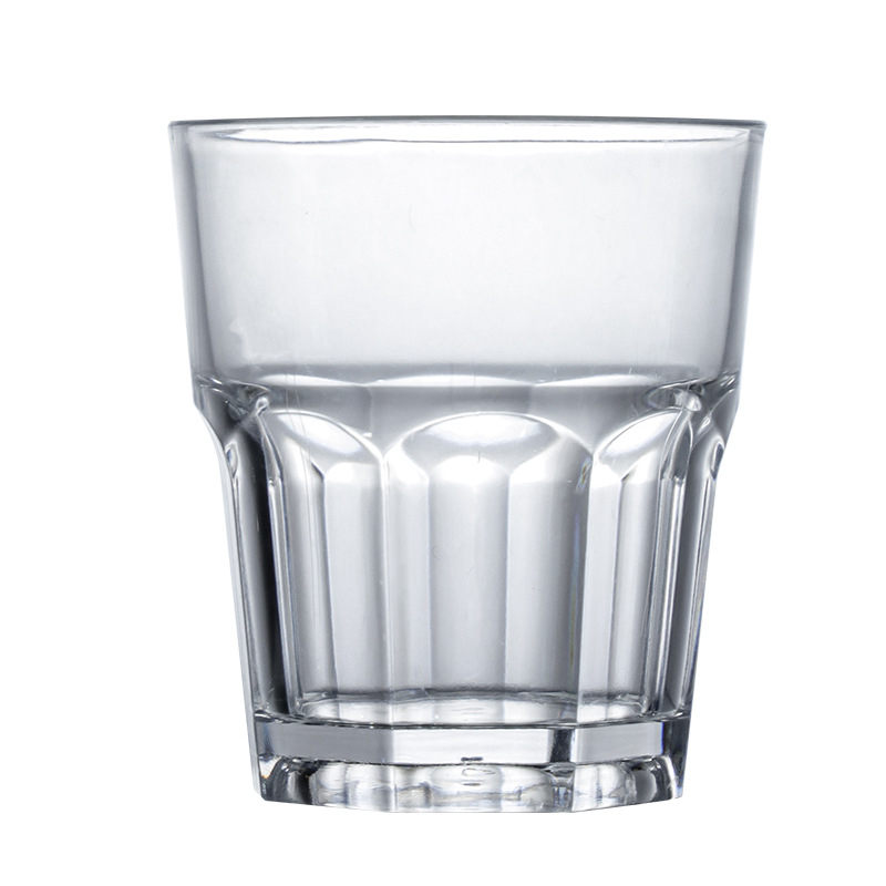 Pahar de bere din acrilic-PC, octagonal, rezistent la căderi, din plastic