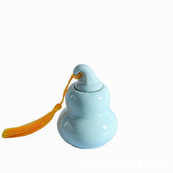 Recipient ceramic etanș, cu formă de dovleac, pentru pastile, capsule, pulberi parfumate, șafran și frunze de ceai