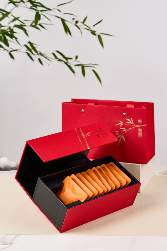 Cutie de depozit Pu'er pentru ceai, 10 plicuri; Cutie de ambalare pentru 25 bucăți ceai biscuiți 30 g; Cutie cadou goală