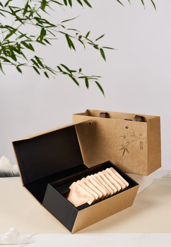 Cutie de depozit Pu'er pentru ceai, 10 plicuri; Cutie de ambalare pentru 25 bucăți ceai biscuiți 30 g; Cutie cadou goală