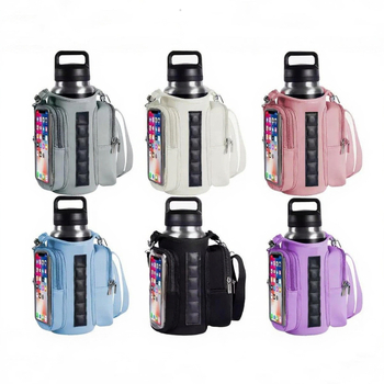 Geantă magnetică izolantă pentru sticlă de apă, husă pentru pahar din neopren, geantă crossbody outdoor pentru sport