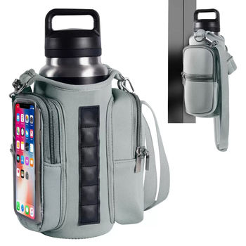 Geantă magnetică izolantă pentru sticlă de apă, husă pentru pahar din neopren, geantă crossbody outdoor pentru sport