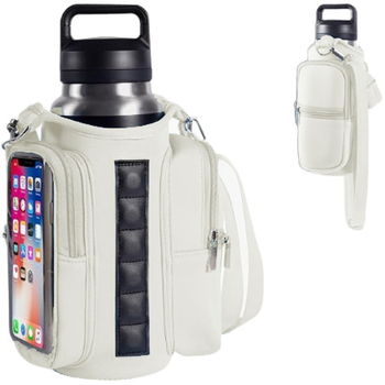 Geantă magnetică izolantă pentru sticlă de apă, husă pentru pahar din neopren, geantă crossbody outdoor pentru sport