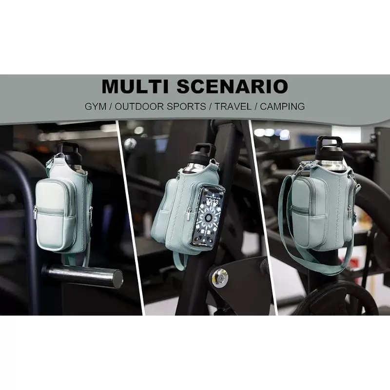 Geantă magnetică izolantă pentru sticlă de apă, husă pentru pahar din neopren, geantă crossbody outdoor pentru sport