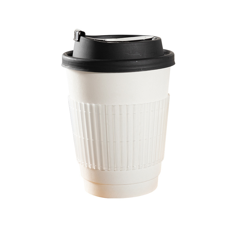 Husă transparentă din plastic pentru pahar, diametru 98 mm; pahare de unică folosință de 90 ml pentru ceai cu lapte; izolație PET